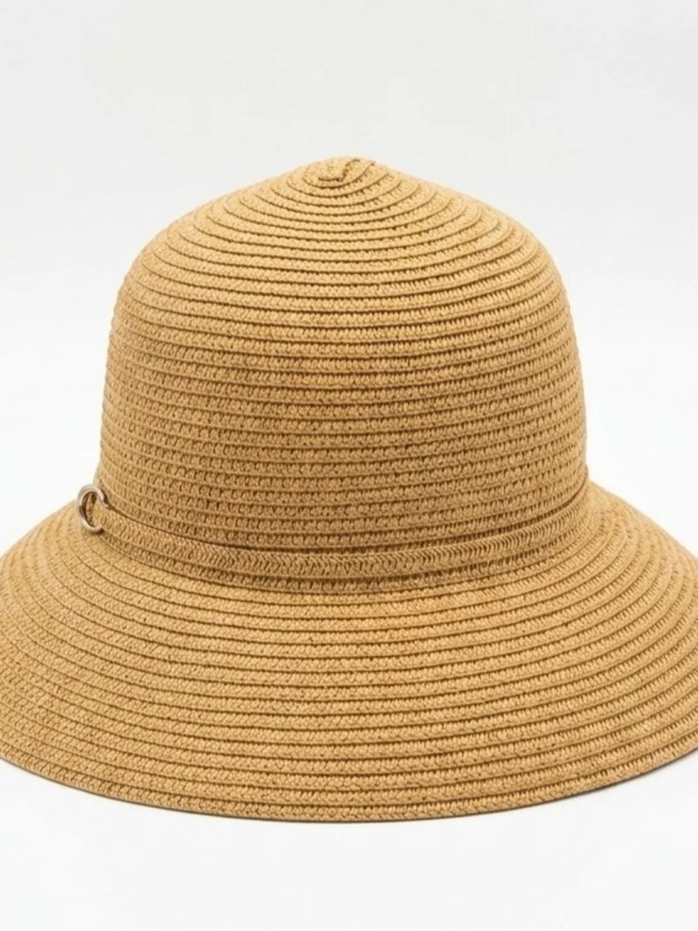 Magid Hats Chain Link Straw Floppy Sun Hat Wide Brim Vacation Beach Resort OS
